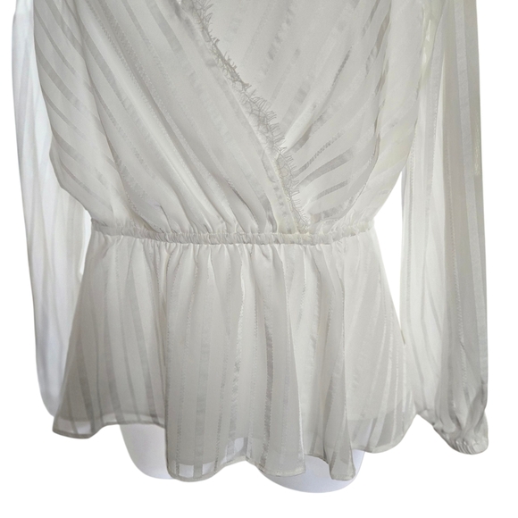 DO+BE Elegant White Wrap Blouse - Picture 4 of 8